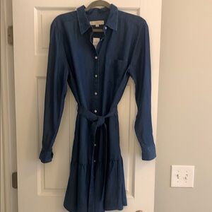 Blue Denim Shirt Dress